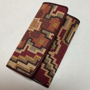 Patricia Nash Tapestry Trifold Textile & Leather Wallet